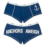 WOMEN'S BLUE ''ANCHORS AWEIGH'' BOOTY SHORTS