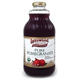 Lakewood Organic PURE Pomegranate Juice - Package Contains SIX 32oz Bottles