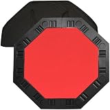Trademark Poker 48-Inch 8-Player Octagonal Poker Tabletop (Red)