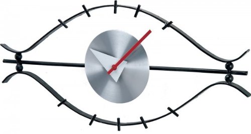 George Nelson Inspired Retro Eye Wall Clock - 11.5x24.5x2