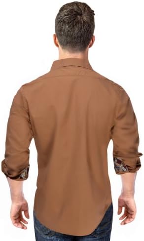 Verzari Men's Designer Series 100% Cotton Shirt, Long Sleeve