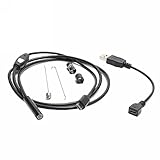 USB防水内視鏡 ケーブル　 検査カメラ　ボアスコープ　スネークカメラ　LEDライト6個付き PCとAndroid スマートフォン対応