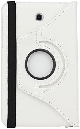iCrown(TM) 360 Degree Rotating PU Leather Case for Samsung Galaxy Tab 3 7.0 inch Tablet (SM-T210R, GT-P3200 / P3210),With Stylus Pen and Screen Protector£¬White