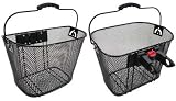 Sunlite Quick Release Front Bicycle Basket, Black