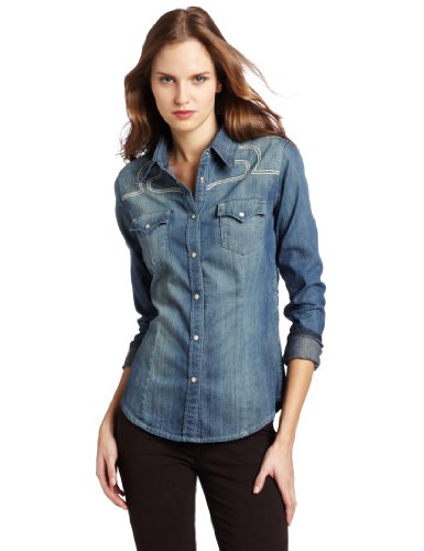 Best Price True Religion Women's Raye Long Sleeve Western Shirt