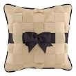 Bow Pillow - Black/RawSilk