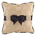 Bow Pillow - Black/RawSilk