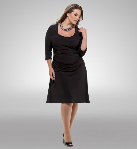 Plus Size Flaunt Cocktail Dress - Black Noir