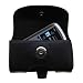 Horizontal Black Leather Case for the RCA M4208 OPAL Digital Media Player with both a belt clip and loop option - a Gomadic design