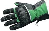 GLOVES MOTORCYCLE CORDURA WATER PROOF REFLECT GREEN
