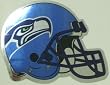 Seattle Seahawks Helmet Logo Chrome NFL Car Magnet