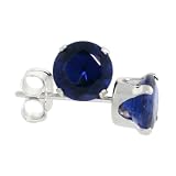 Sterling Silver Sapphire Blue 1/2 Carat Size (5 mm) Brilliant Cut CZ Stud Earrings 41yKtznG87L. SL160 Sterling Silver Sapphire Blue 1/2 Carat Size (5 mm) Brilliant Cut CZ Stud Earrings