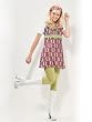 Sexy Halloween Costume 60s Mod Style Dress Raspberry Mojito Hippie Costume