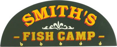 Personalized Wood Sign - FISH CAMP KEY RACK