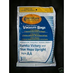 Eureka Style AA EnviroCare Bags w/Closure and Dust Seal. Fits Eureka Victory.