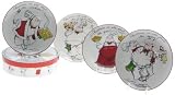 Christmas Chefs 8-Inch Dessert Plates in Hatbox Set of 4