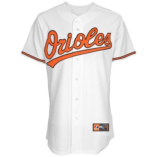 MLB Baltimore Orioles Youth Short Sleeve 6 Button Synthetic Replica Jersey (White, Medium)