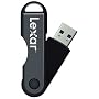Lexar Jump Drive-TwistTurn 64 GB USB 2.0 Flash Drive LJDTT64GASBNA (Black)