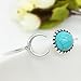 Susenstone Bohemian Alloy Moon Shape Turquoise Ethnic Boho Gypsy Cuff Bangles