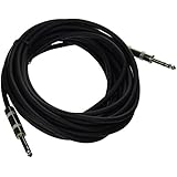 Seismic Audio - SATRX-25Black - 25 Foot Black 1/4" TRS Patch Cable - Balanced Cord - Effects