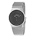 Skagen Men's 233XLSBPL Steel Platinum-Plated Case, Black Dial Watch