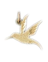 Dazzlers Solid 14k Gold Hummingbird Charm Pendant Available in three colors from jewelsberry (weights: 0.6 grams only)