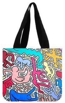 Custom Keith Haring Durable Tote Bag (2 Sides) High Quality Canvas Shopping Bag