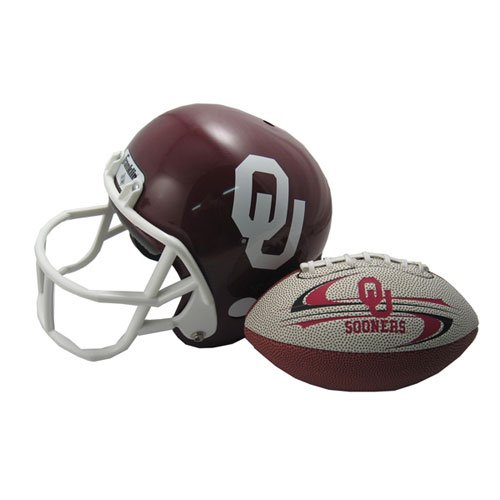 Oklahoma Sooners NCAA Helmet & Football Set