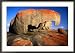 Granite Corestones Covered in Orange Lichen Flinders Chase National Park, Kangaroo Island, Australia Framed Photographic Poster Print by Ross Barnett, 35x25