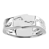 14K White Gold "Footprints" Ring