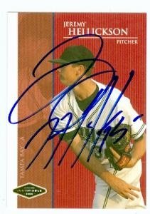 Jeremy Hellickson Autographed/Hand Signed Baseball Card (Tampa Bay Rays) 2006 Just Minors #JF-12