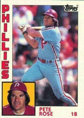 1984 Topps 300 Pete Rose Phillies Baseball Card