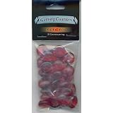 Dragon Shields Transparent Counters: Ruby Red - Gaming Life Counters / Beads