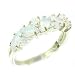 Unusual Solid Sterling Silver Natural Fiery Australian Opal Eternity Ring - Size 9 - Finger Sizes 5 to 12 Available