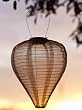 Silk Effect Garden Lantern - Pearl - Teardrop (Pearl) (12"H x 10"W x 10"D)