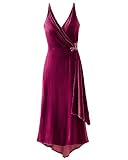 Velvet surplice dress