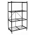 Origami R5-01 General Purpose 3-Shelf Steel Collapsable Storage Rack with Wheels, Large