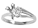0.69 cts Genuine White Topaz and Diamond Ring - 14kt White or Yellow Gold