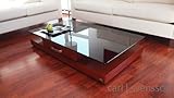 DESIGN COUCHTISCH Tisch V-470 Kirschbaum getÃ¶ntes Glas Carl Svensson NEU