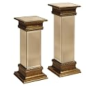 Mirrored Pedestal Collection - Antique Gold