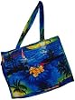 Quilted Beach Bag and Pareo 3 Piece Set, Sunsets and Sailboats on Royal