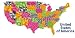 Wallmonkeys Peel and Stick Wall Decals - Detailed Map of Usa with All Counties - Removable Graphic