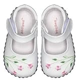 Pediped Baby Girl Shoes Caroline White Pink Mary Janes - FREE SHIPPING