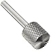 PFERD Cylindrical Carbide Bur, Uncoated (Bright) Finish, Diamond Cut, End Cut End