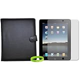 CrazyOnDigital Slim Fit Leather Case Cover with Screen Protector for Apple iPad 2/ iPad 3 (Black). CrazyOnDigital Retail Package