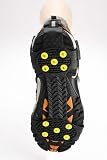 Ultrasport Anti Rutsch Sohle, Schnee / Eis Spikes - 10 hartmetallspikes - patentierter Easy-Lock Schnellverschluss inkl. Fersenreflektor - Modell 2011