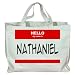 HELLO my name is NATHANIEL Totebag (Cotton Tote / Bag)