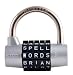 Wordlock PL-003-SL 5-Dial Padlock, Silver