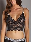 Foxers Lace Top Bra Black