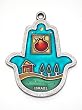 Enamel Country Road Wall Hamsa (W3.5" H5" )